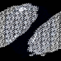 Round Tray, American Brilliant Cut Glass, Signed Egginton Trellis Pattern