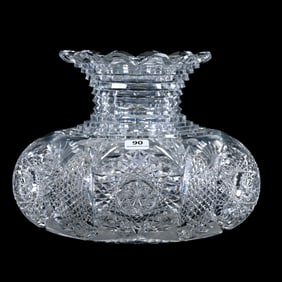Flower Center, American Brilliant Cut Glass