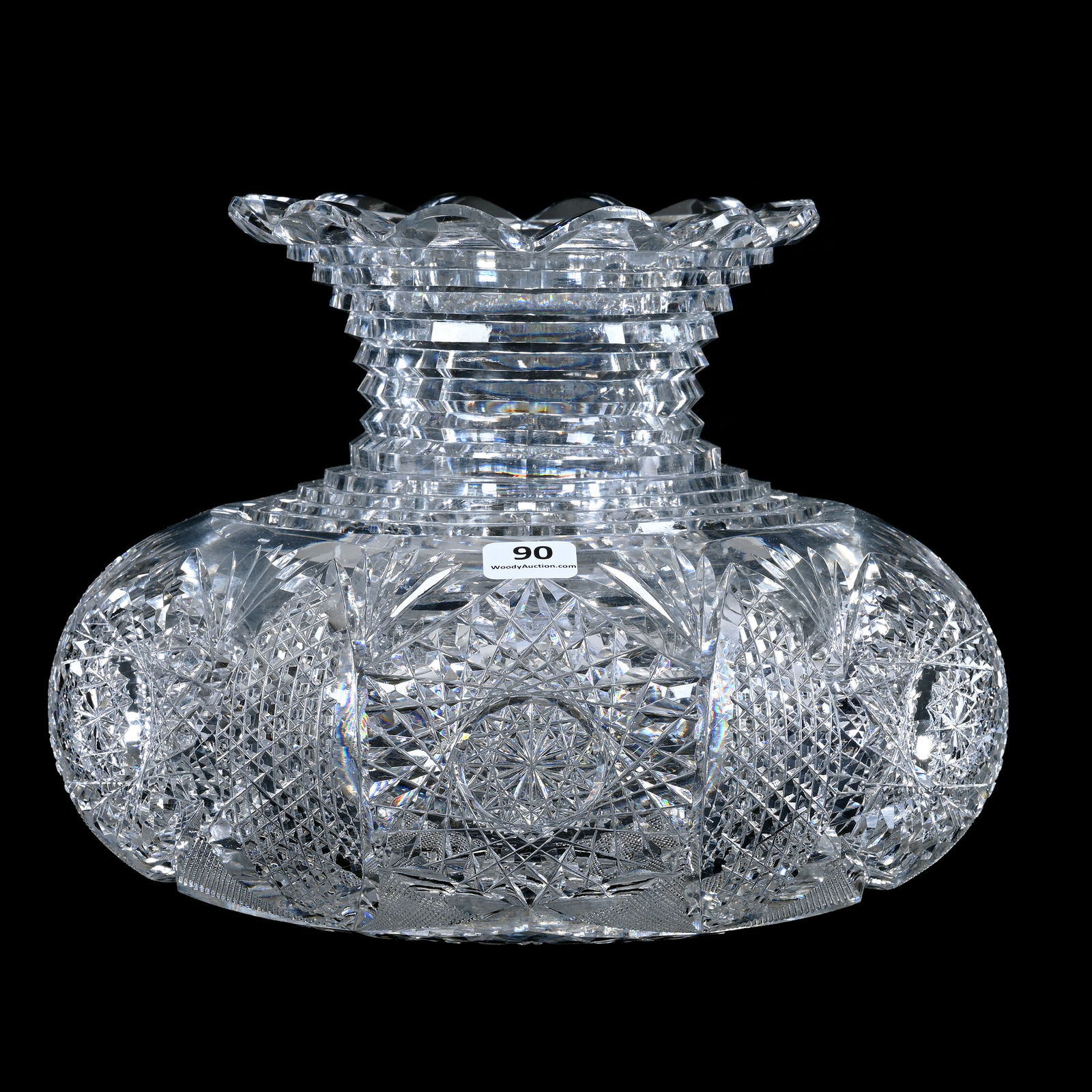 Flower Center, American Brilliant Cut Glass (1 of 3)