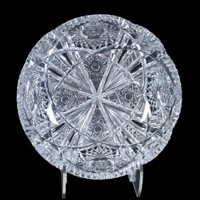 Bowl, American Brilliant Cut Glass, Wedgemere Pattern By Libbey