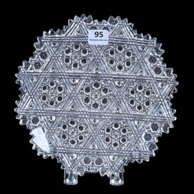 Plate, American Brilliant Cut Glass, Arabian II Pattern By Egginton