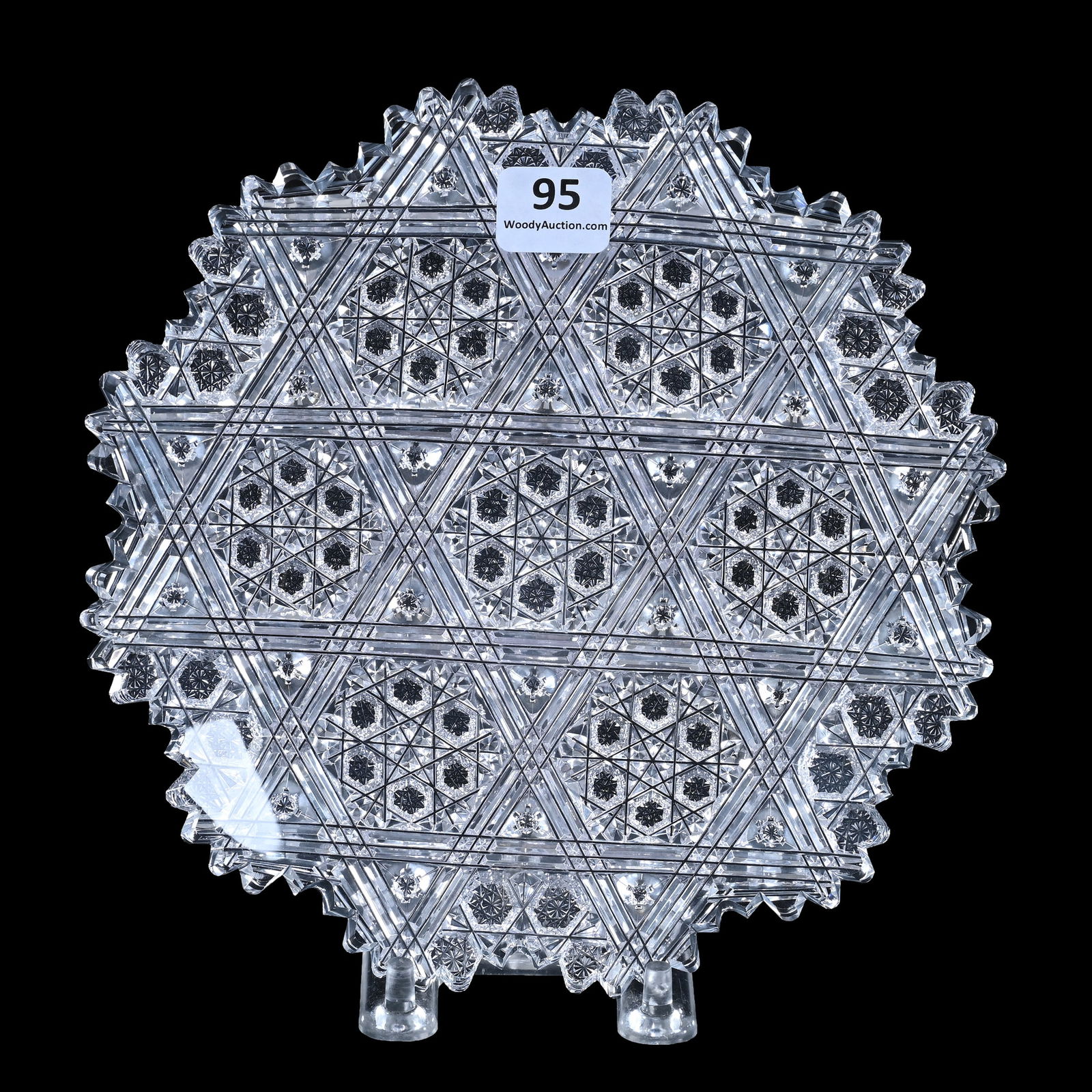 Plate, American Brilliant Cut Glass, Arabian II Pattern By Egginton (1 of 2)