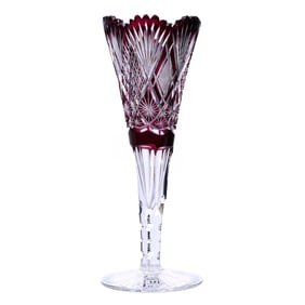 Trumpet Vase, BPCG, Amethyst Cut To Clear