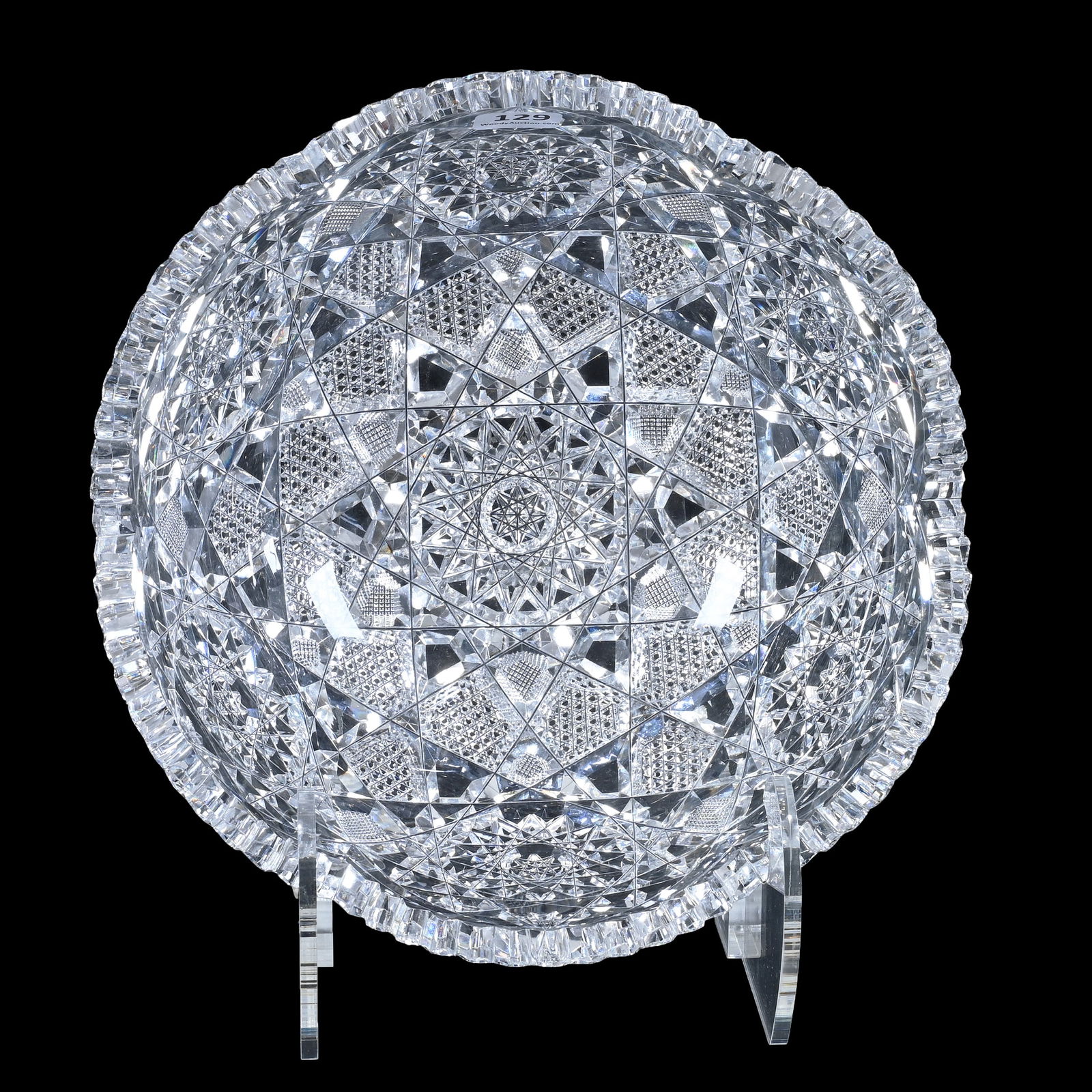 Bowl, American Brilliant Cut Glass, Seneca Pattern By Empire (1 of 3)