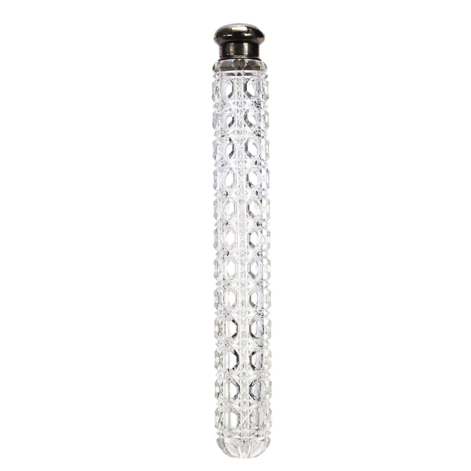 Lay Down Perfume, American Brilliant Cut Glass, Cane Pattern With Large Buttons (1 of 4)