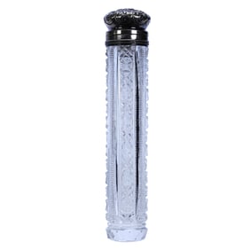 Lay Down Perfume, American Brilliant Cut Glass, Four Alternating Sections Of Star Button, Miter &