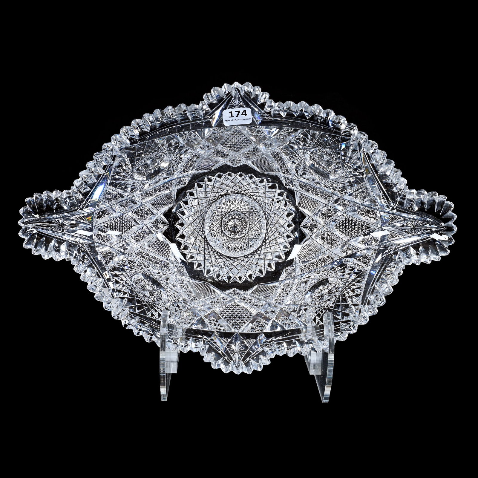 Napoleon Hat Bowl, American Brilliant Cut Glass, Unidentified Pattern Attributed To J. Hoare (1 of 3)