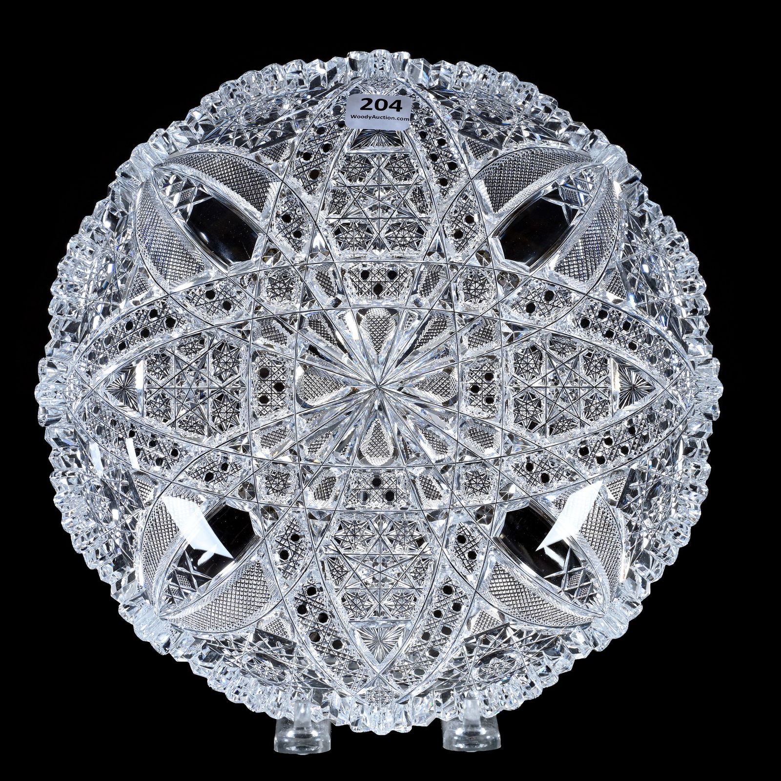 Low Bowl, American Brilliant Cut Glass, Eleanor Pattern By J. Hoare (1 of 2)