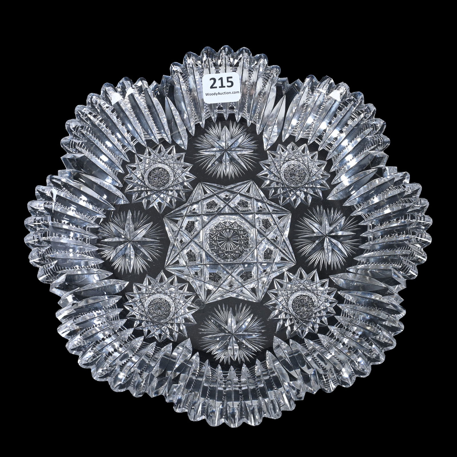 Round Tray/Plate, American Brilliant Cut Glass, Roland Pattern By Pitkin And Brooks (1 of 5)