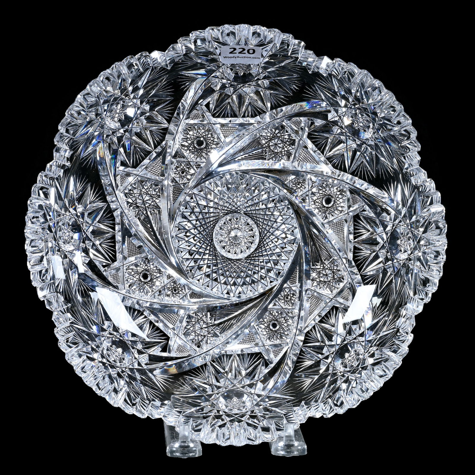 Low Bowl, American Brilliant Cut Glass, Signed Libbey Lenox Pattern (1 of 2)