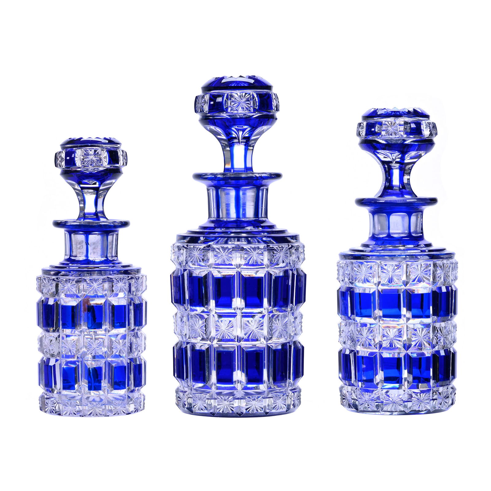 Vanity Set, BPCG, Three Piece, Cobalt Blue Cut To Clear (1 of 4)