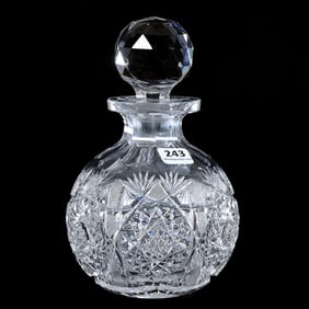 Cologne Bottle, American Brilliant Cut Glass, Pattern #33 By Elmira