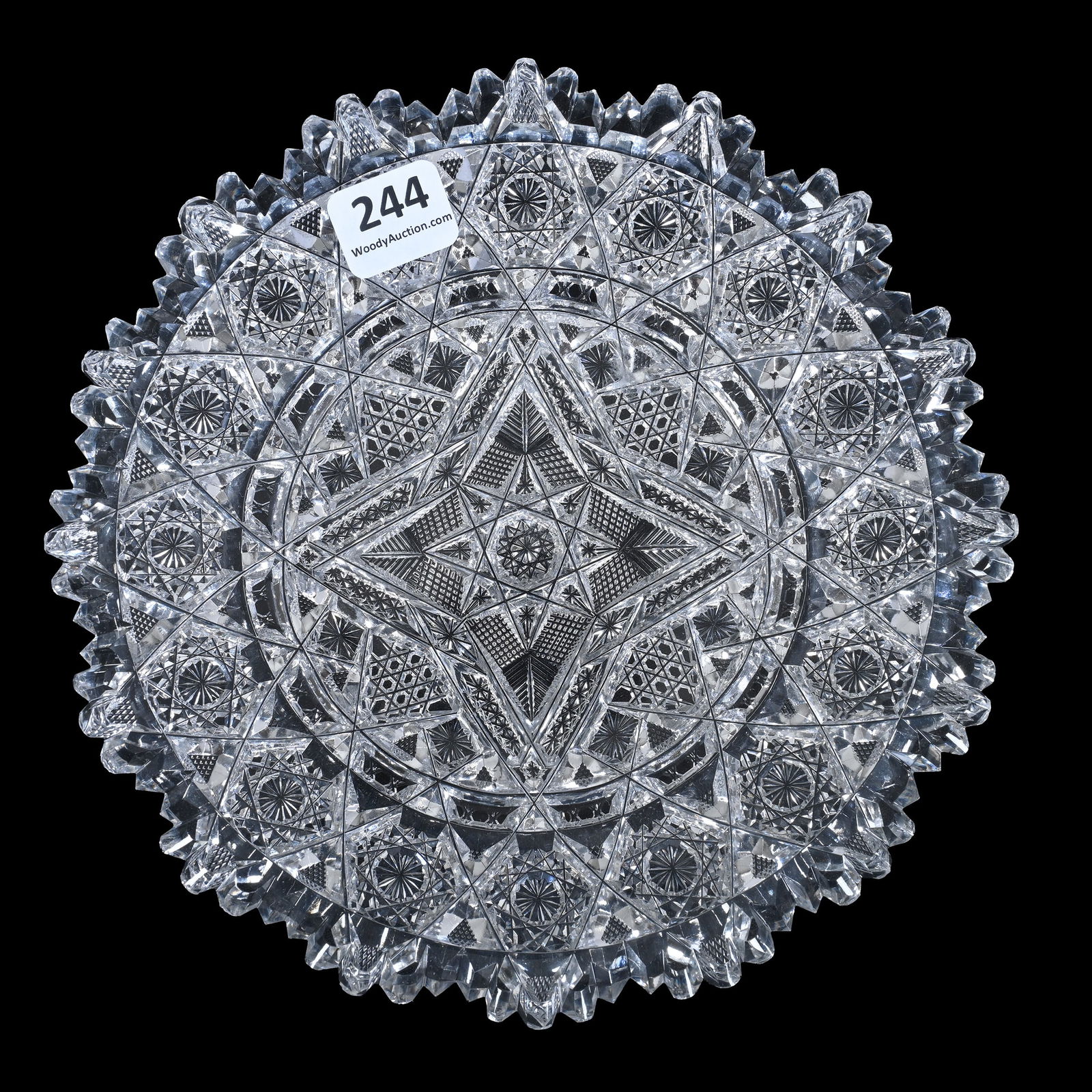 Plate, American Brilliant Cut Glass, Marquis Pattern By J. Hoare (1 of 2)