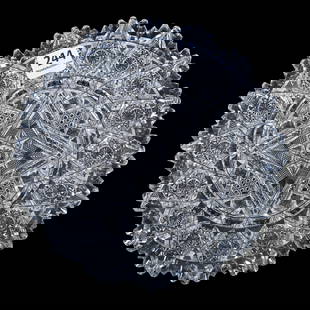 Plate, American Brilliant Cut Glass, Marquis Pattern By J. Hoare: Plate, American Brilliant Cut Glass, Marquis Pattern By J. Hoare, 7", Mike & Sandra Hackney, Georgia.