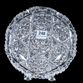 Saucer, American Brilliant Cut Glass, Signed Egginton Arabian I Pattern