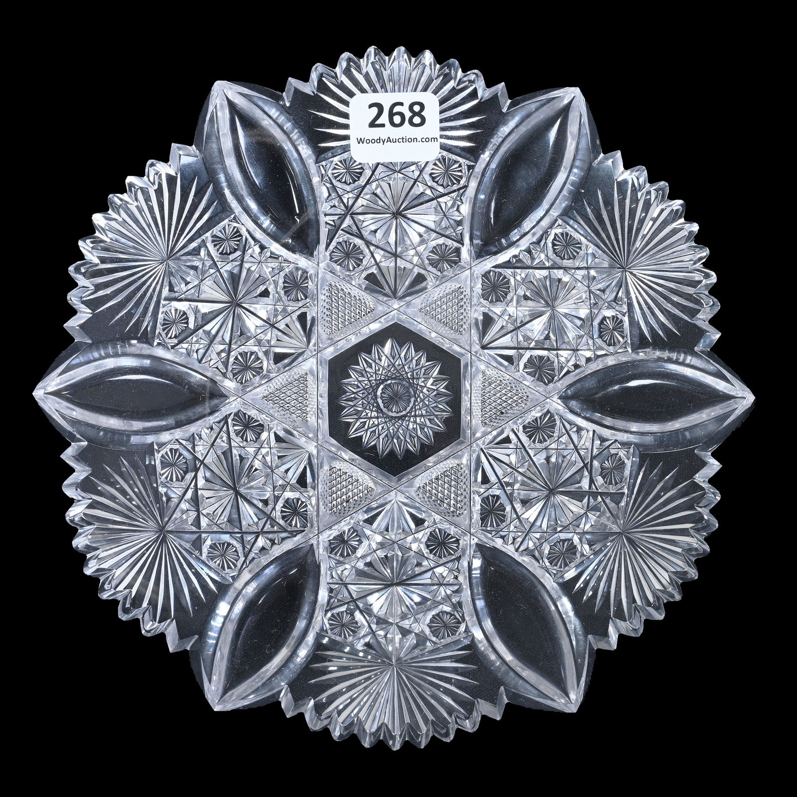 Plate, American Brilliant Cut Glass, Grecian Pattern By Hawkes (1 of 2)