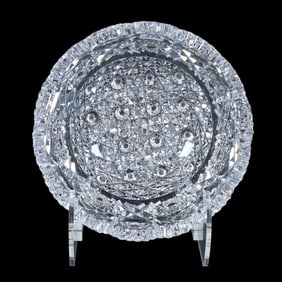 Bowl, American Brilliant Cut Glass, Royal Pattern By Hunt Cut Glass