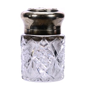Vanity Bottle, American Brilliant Cut Glass, Hobstar, Crosshatch, Kite And Star Motif