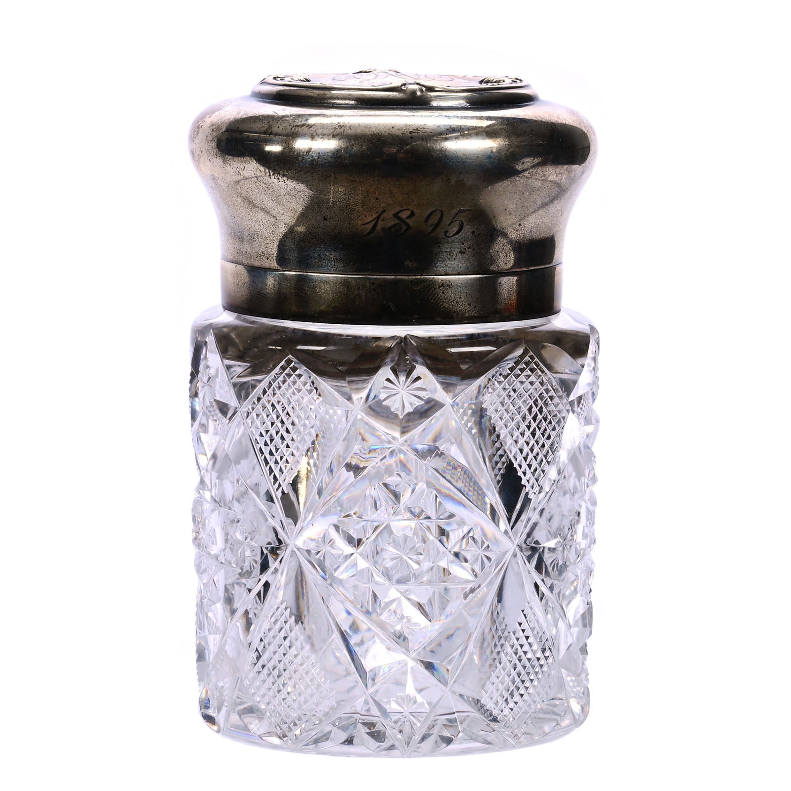 Vanity Bottle, American Brilliant Cut Glass, Hobstar, Crosshatch, Kite And Star Motif (1 of 7)