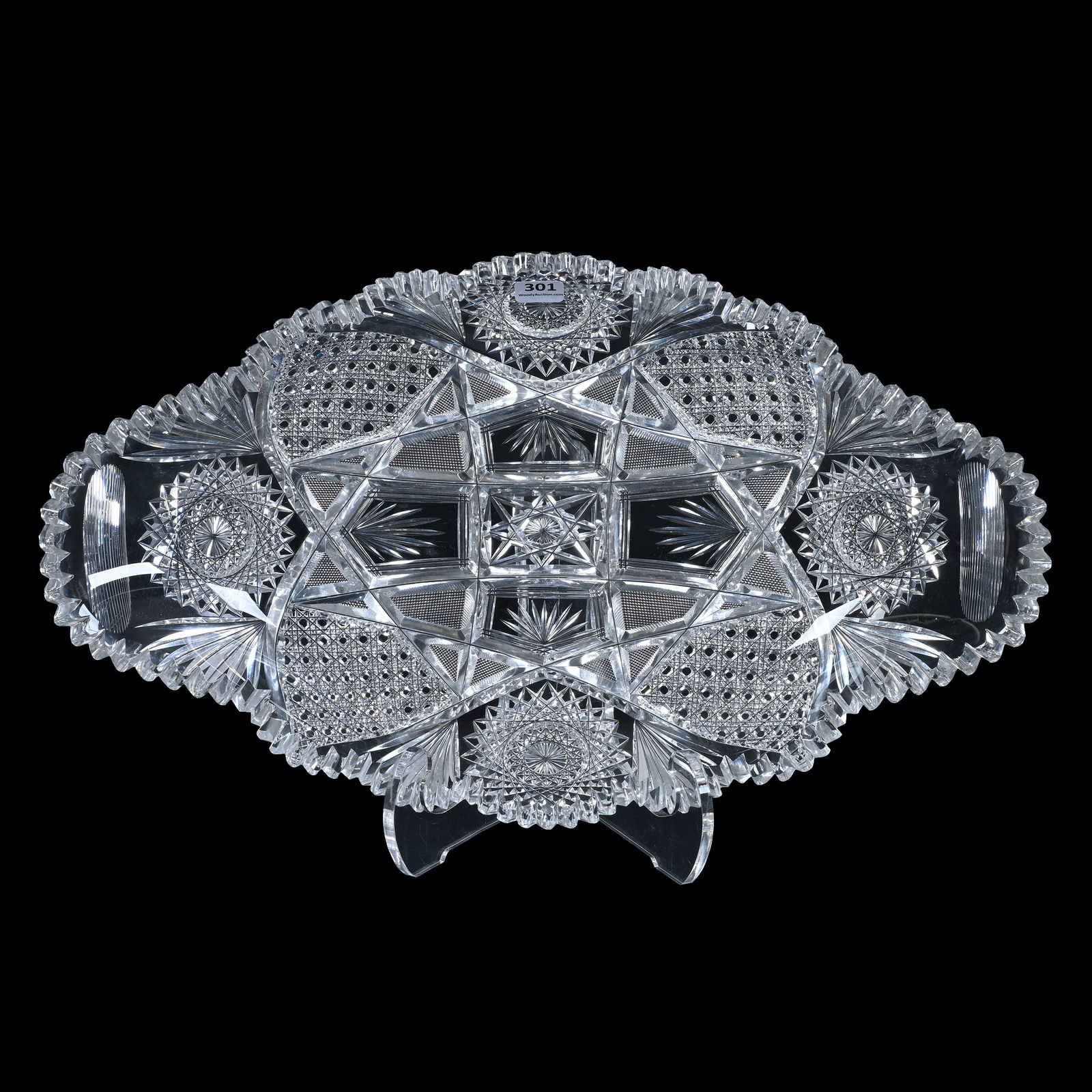 Ice Cream Tray, American Brilliant Cut Glass, Signed J. Hoare (1 of 2)