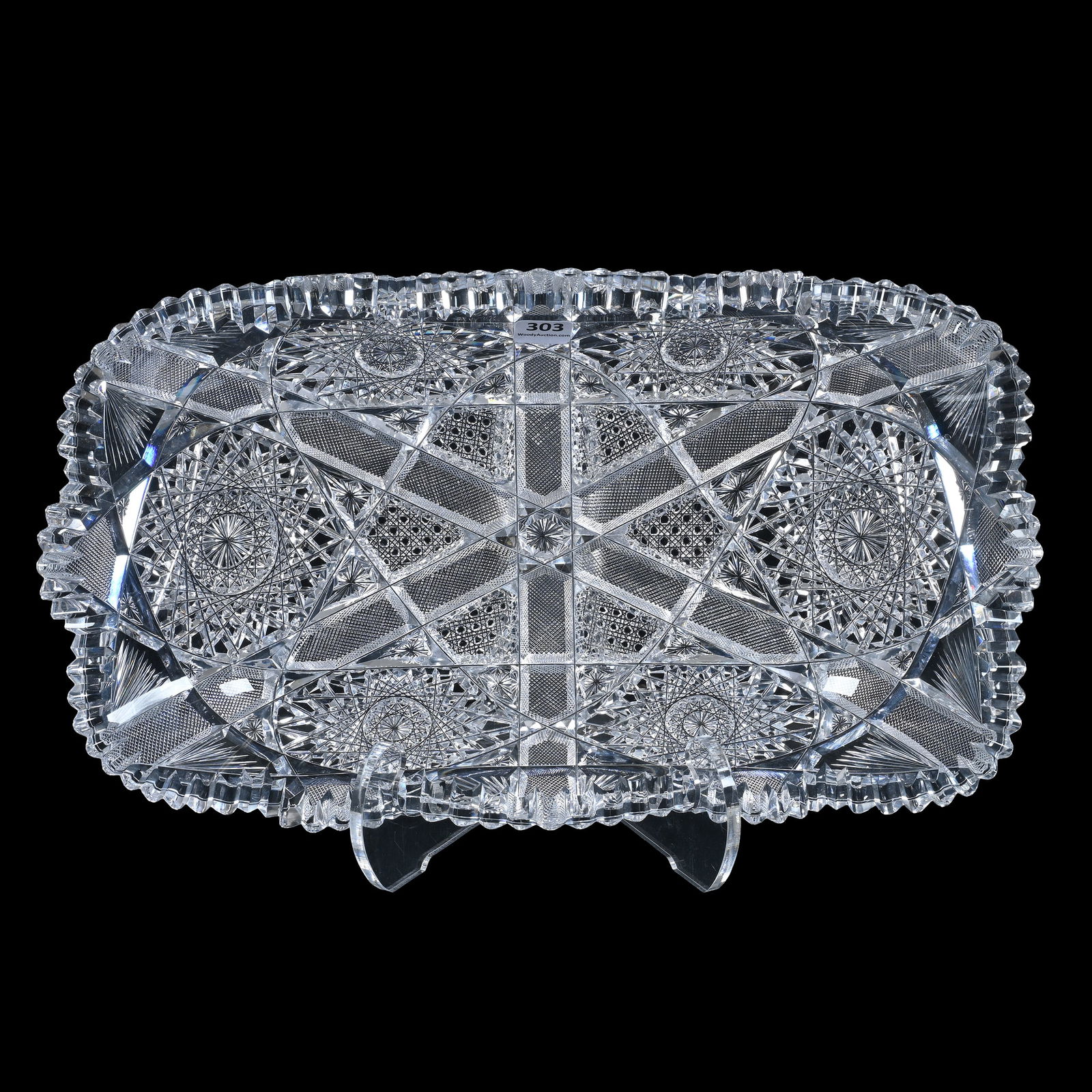 Rectangular Tray, American Brilliant Cut Glass, Pattern #33 By Elmira (1 of 2)