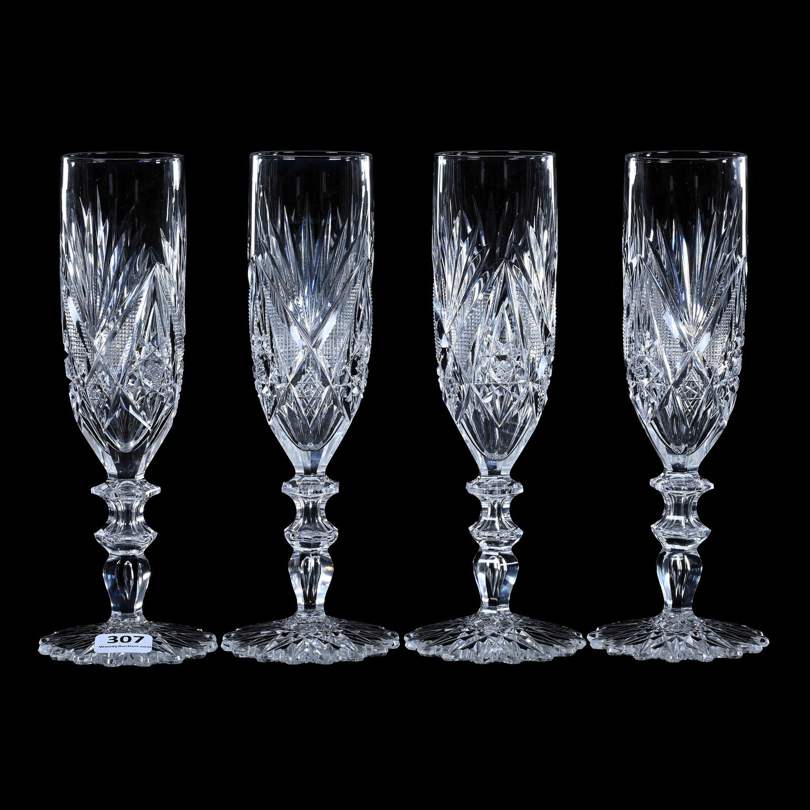 (4) Flute Champagne Stems, BPCG (1 of 3)