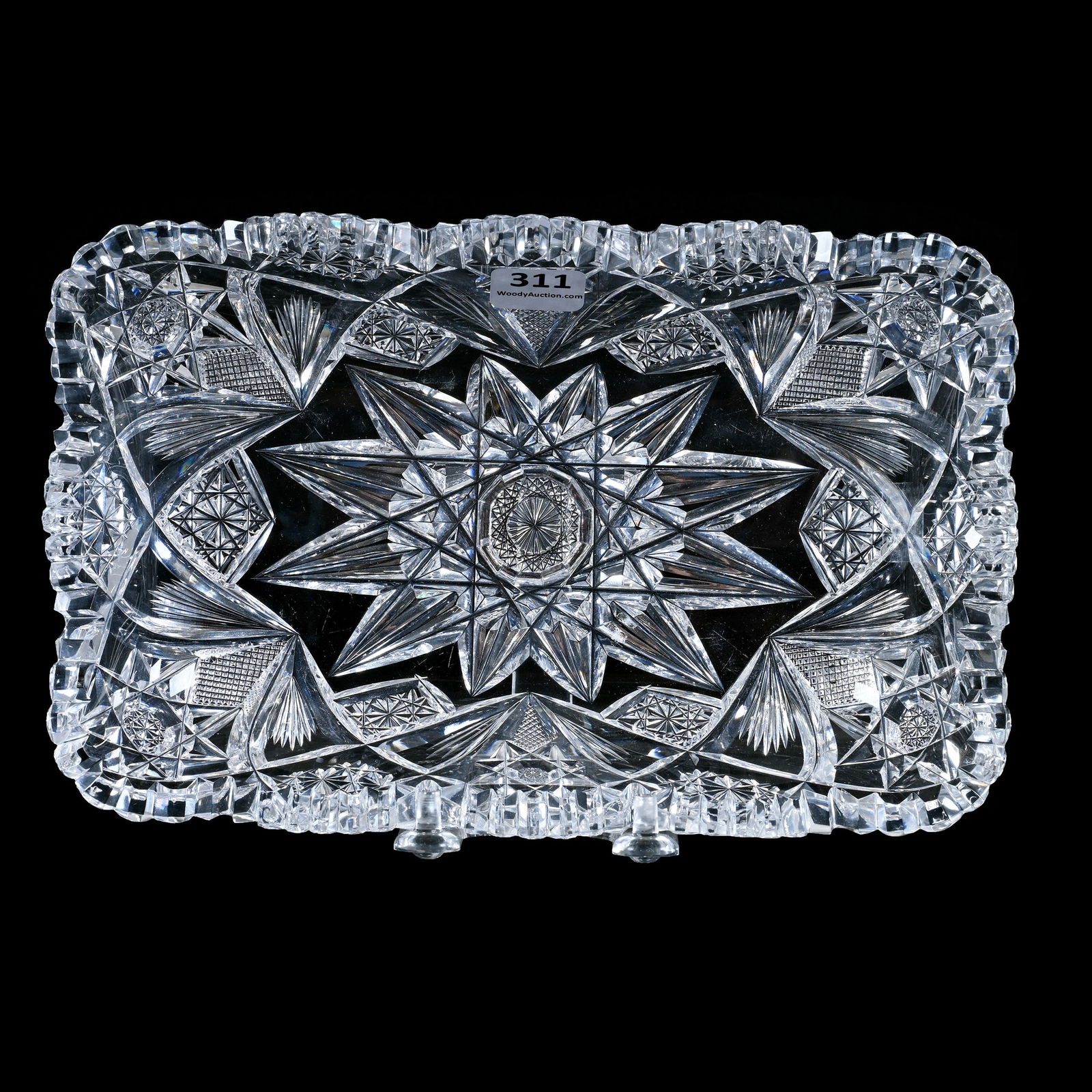 Rectangular Tray, American Brilliant Cut Glass, Holland Pattern By Hawkes (1 of 2)