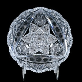 Bowl, American Brilliant Cut Glass, Longwood Pattern By Meriden