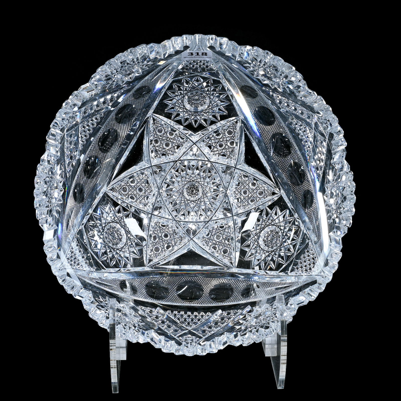 Bowl, American Brilliant Cut Glass, Longwood Pattern By Meriden (1 of 3)