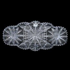 Bread Tray, American Brilliant Cut Glass, Oasis Pattern Designed By W. C. Anderson