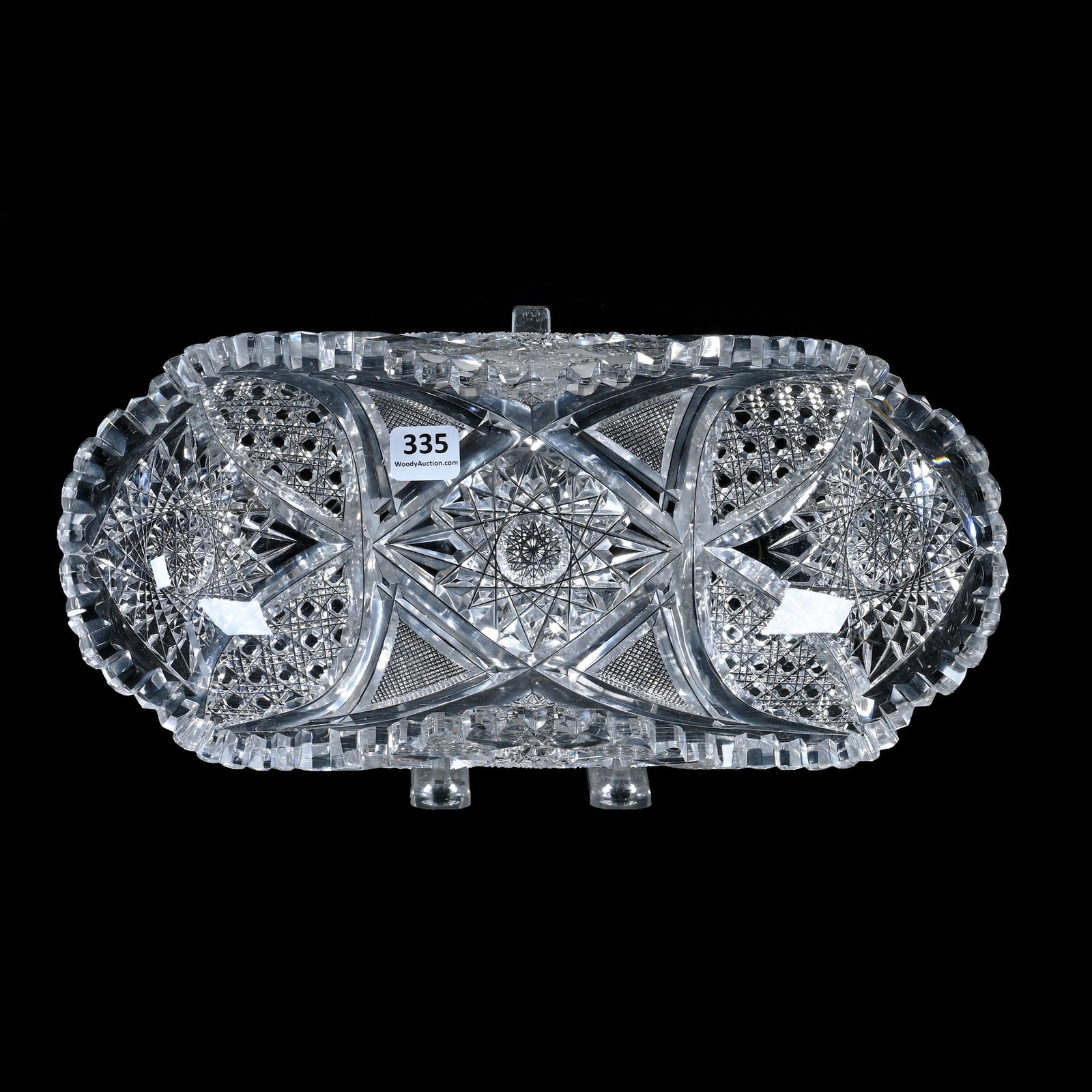 Folded Bread Tray, American Brilliant Cut Glass, Hobstar, Vesica, Cane, Crosshatch, And Quartered (1 of 3)