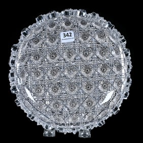 Low Bowl, American Brilliant Cut Glass, Signed Hawkes Imperial Pattern