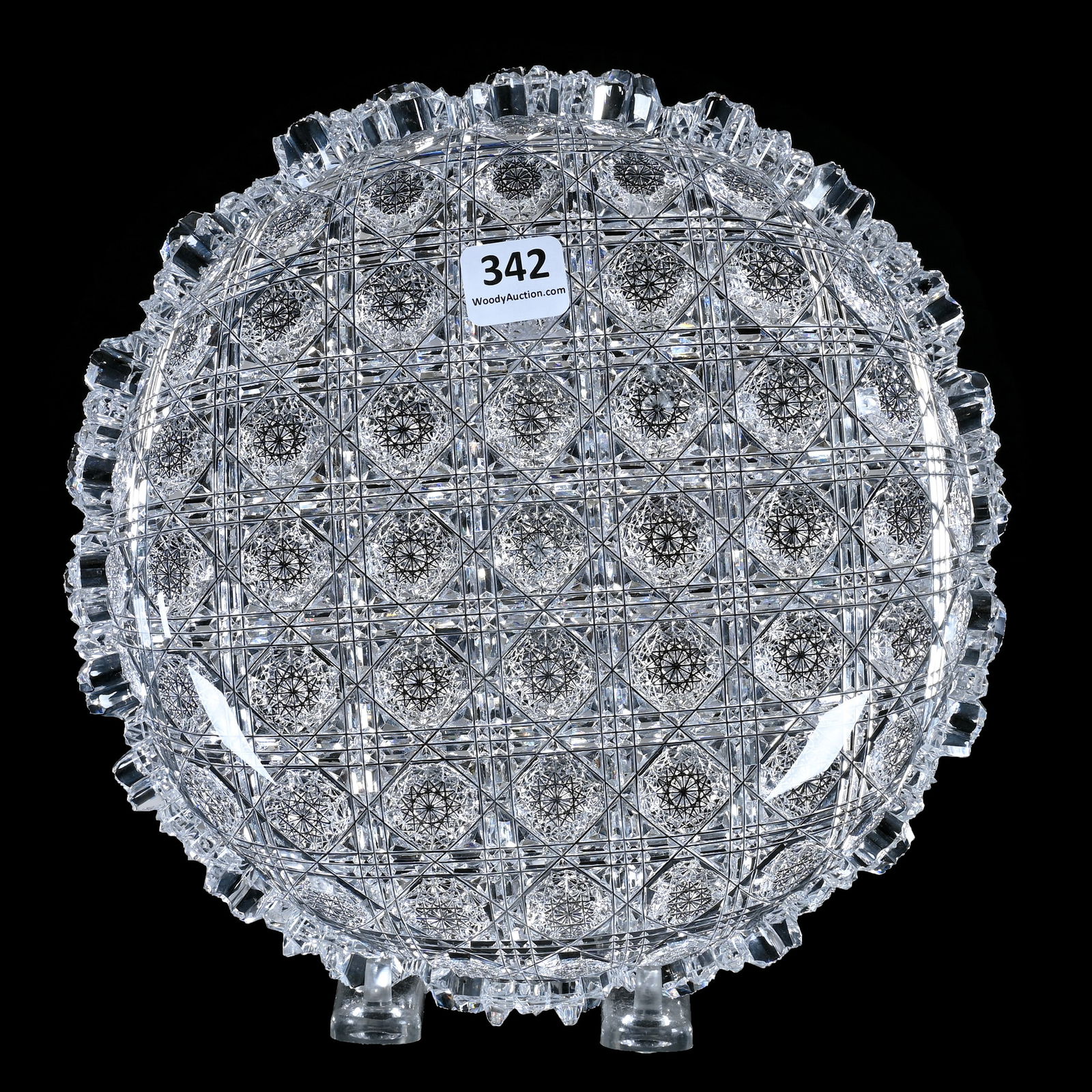 Low Bowl, American Brilliant Cut Glass, Signed Hawkes Imperial Pattern (1 of 2)