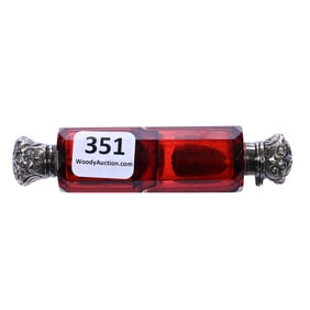Double Lay Down Perfume, BPCG, Cased Cranberry, Flute Pattern