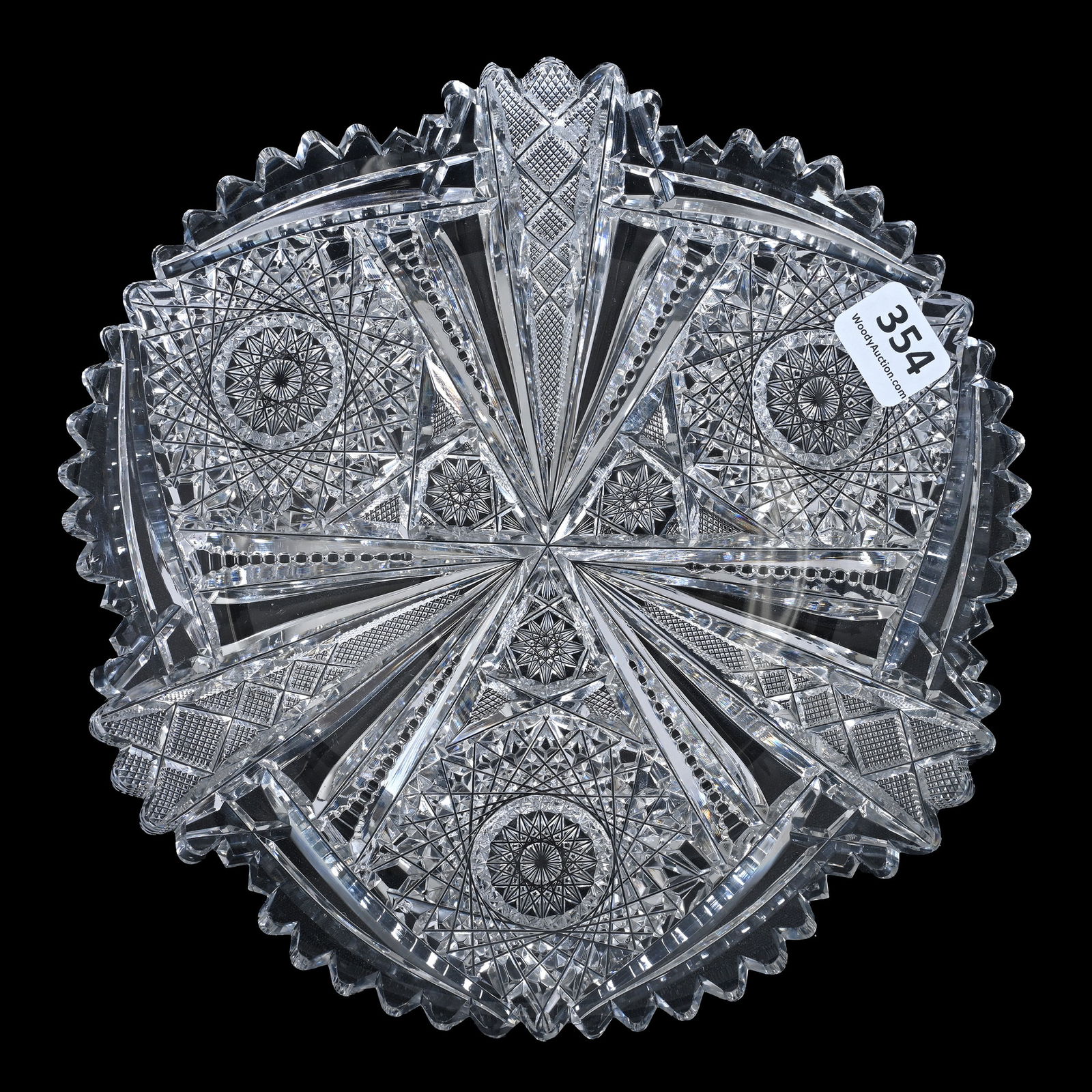 Plate, American Brilliant Cut Glass, Wedgemere Pattern By Libbey (1 of 4)