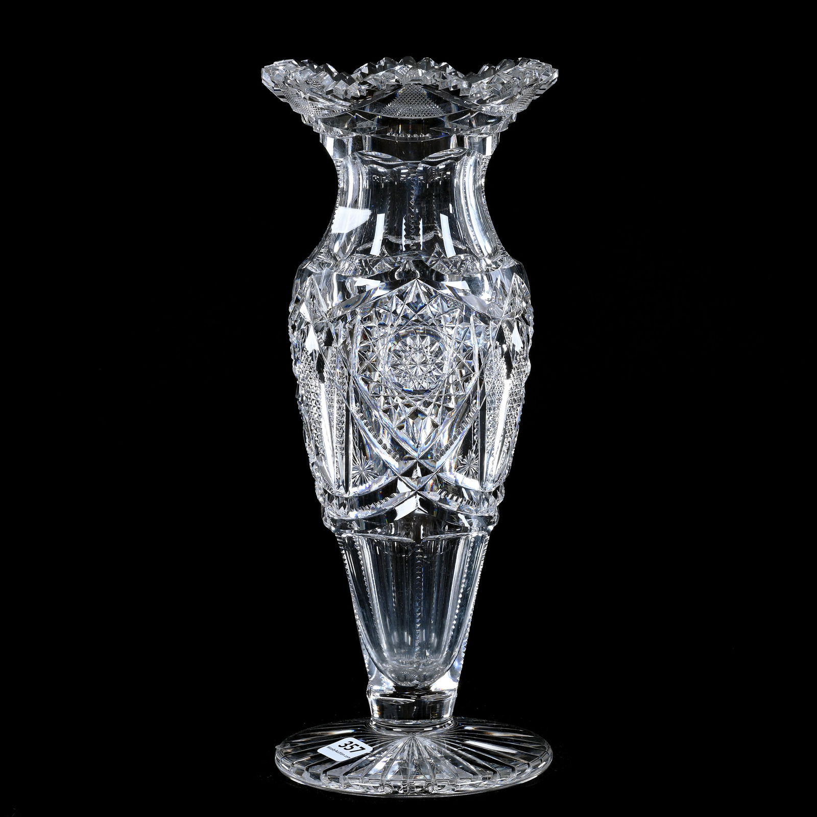 Vase, American Brilliant Cut Glass, Signed Libbey, Shape #631 Somerset Pattern (1 of 3)