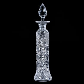 Perfume Bottle, American Brilliant Cut Glass, Hobstar, Crosshatch, Cross Cut Diamond, And Miter