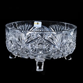 Three Footed Fernerie, American Brilliant Cut Glass