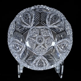 Bowl, American Brilliant Cut Glass, Anne Pattern By W.C. Anderson