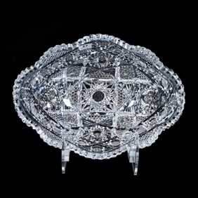 Banana Bowl, American Brilliant Cut Glass