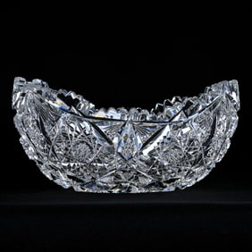 Oval Bowl, American Brilliant Cut Glass