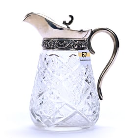 Syrup Pitcher, American Brilliant Cut Glass