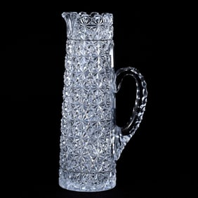 Tankard, American Brilliant Cut Glass, Persian Pattern With Old Time Repair