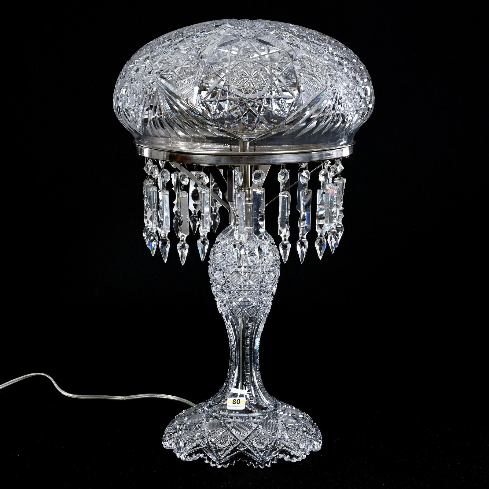 Table Lamp, American Brilliant Cut Glass, Electrified Two Light (1 of 3)