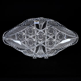Ice Cream Tray, American Brilliant Cut Glass