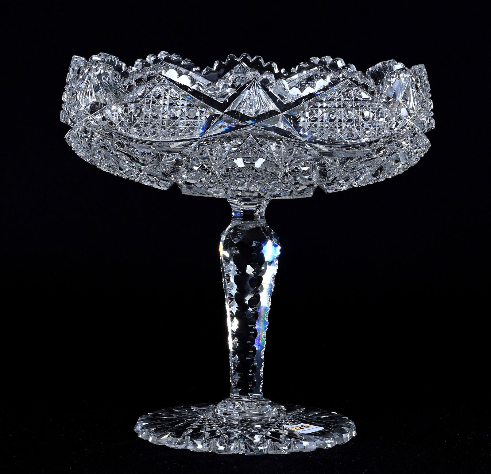 Compote, American Brilliant Cut Glass, Signed Clark Huyler Pattern (1 of 3)