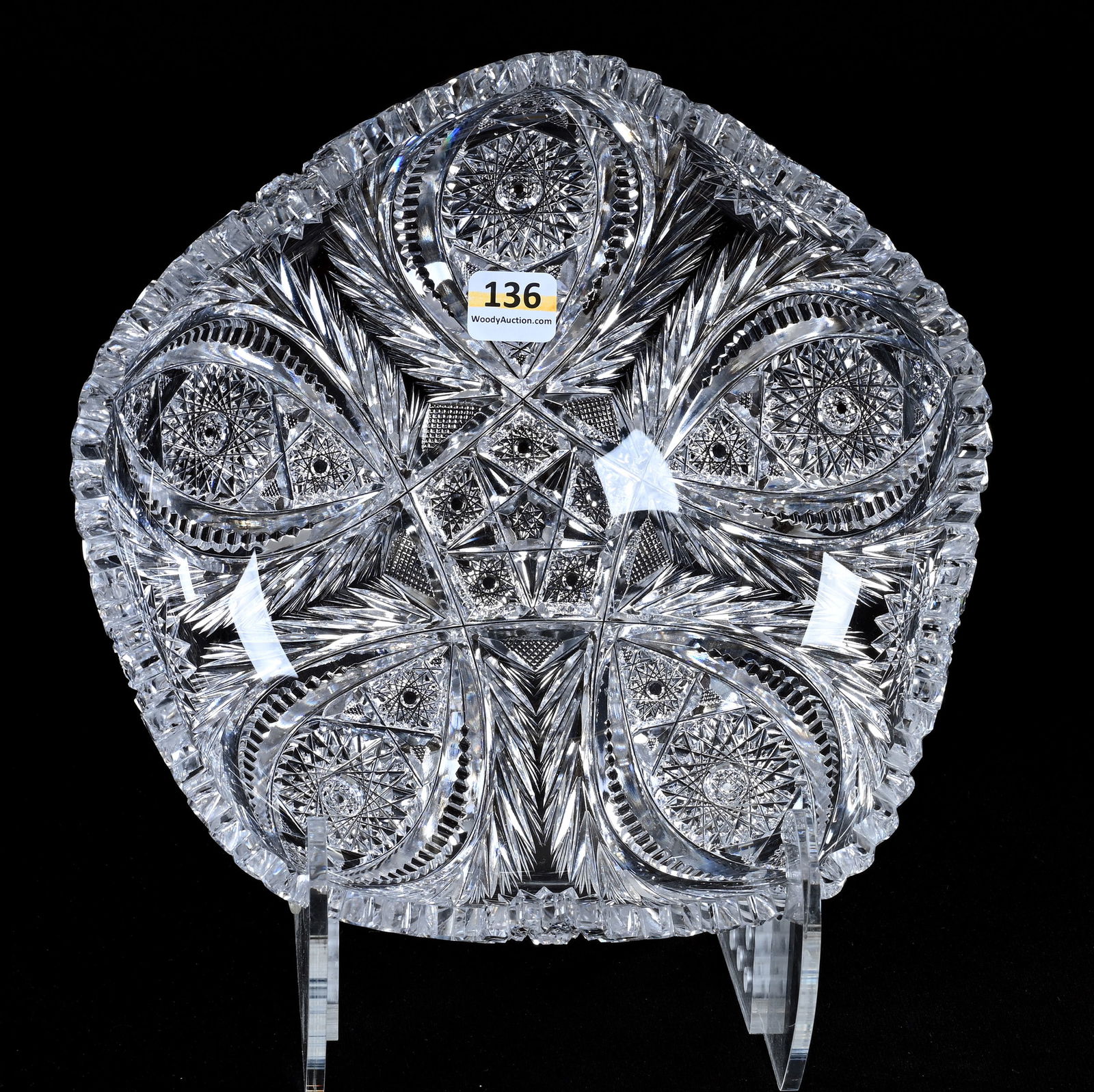 Bowl, Five Sides, American Brilliant Cut Glass, Anne Pattern Designed By W. C. Anderson (1 of 3)