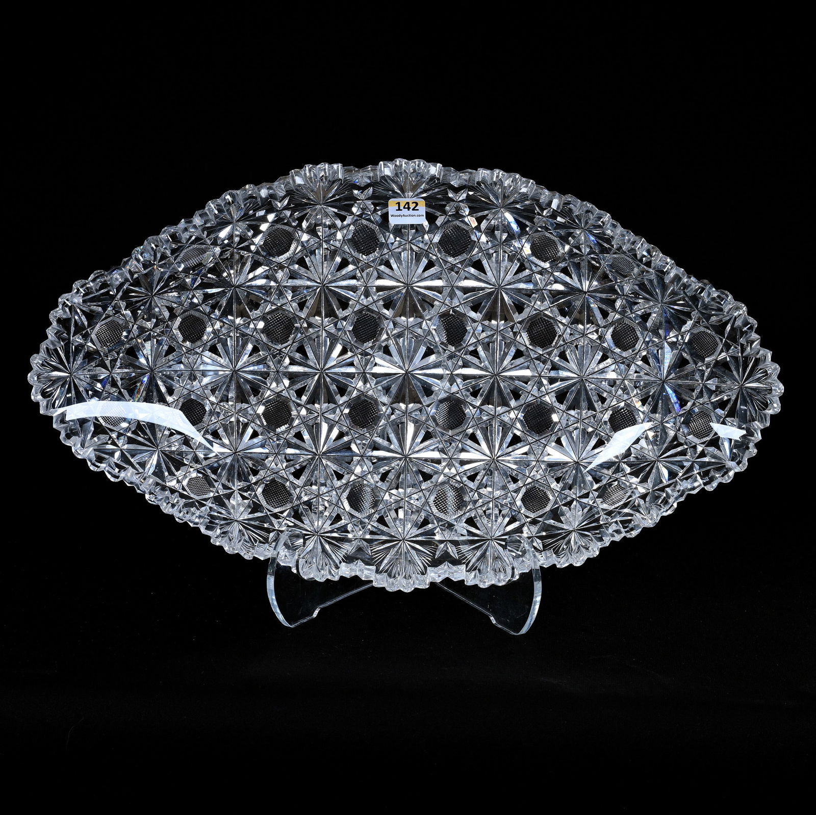 Ice Cream Tray, American Brilliant Cut Glass, Russian Ambassador Pattern (1 of 2)