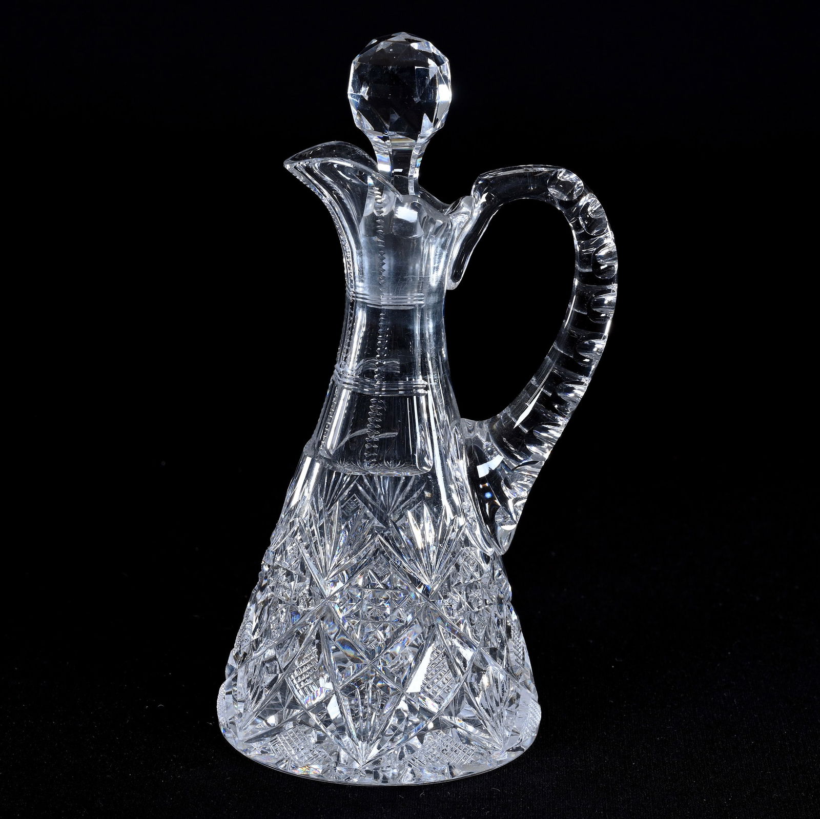 Cruet Bottle, American Brilliant Cut Glass, Marlboro Pattern By Dorflinger (1 of 3)