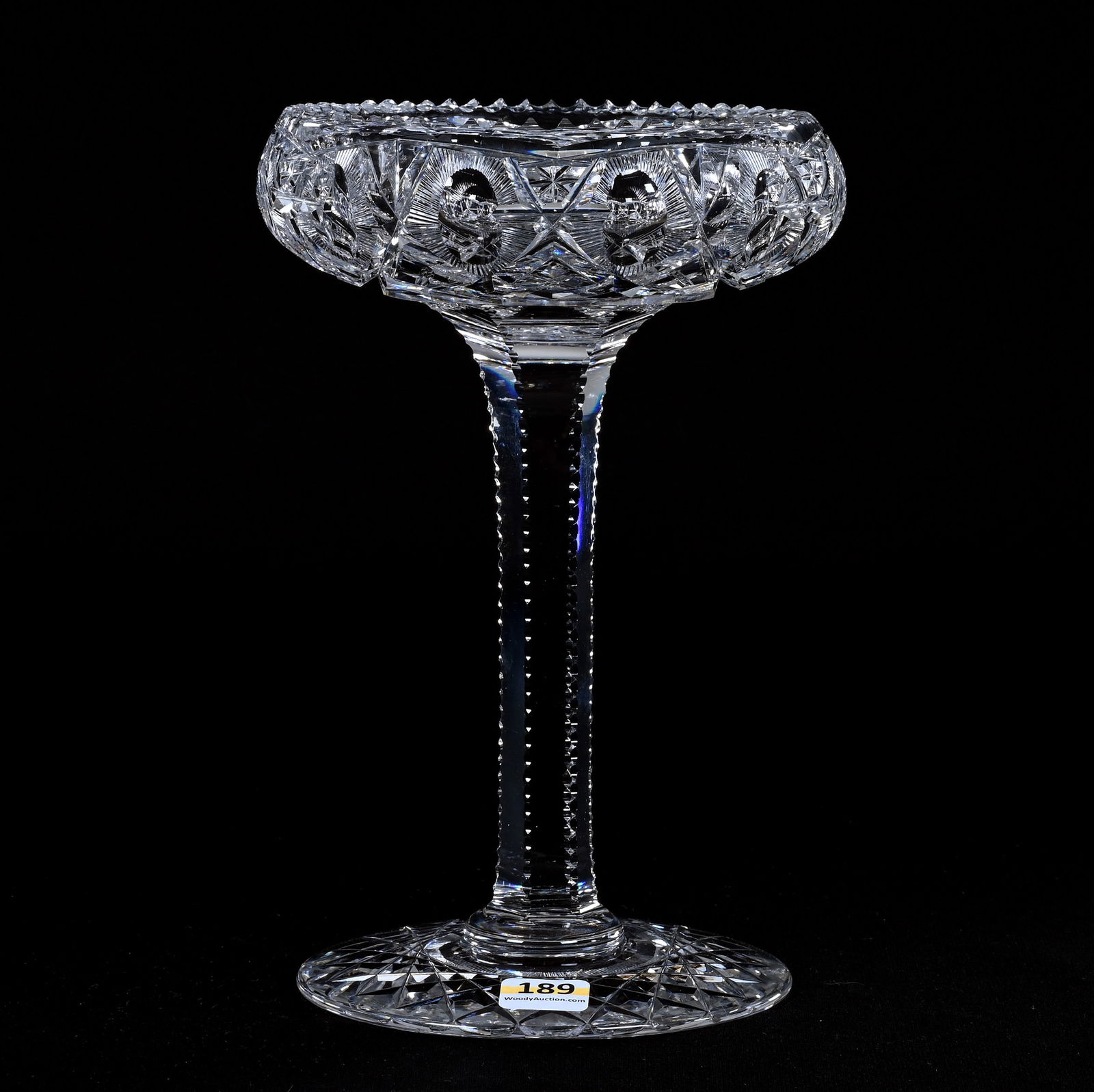 Compote, Rolled Rim, American Brilliant Cut Glass, Persian Pattern By Pairpoint (1 of 3)